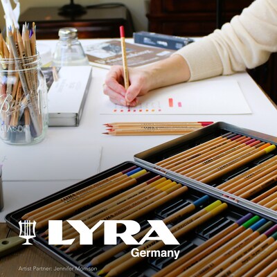 Lyra Rembrandt Art Design Graphite Drawing Pencil Set Tin, Assorted Colors, 6 Pencils/Set, 2 Sets/Bundle (LYXL1111062-2)