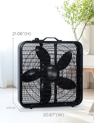 Black & Decker 20" Box Fan, 3-Speed, Black (BFB20SB)