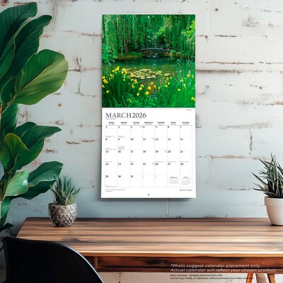 2026 Plato Monet's Garden 12" x 12" Monthly Wall Calendar (9798330706877)