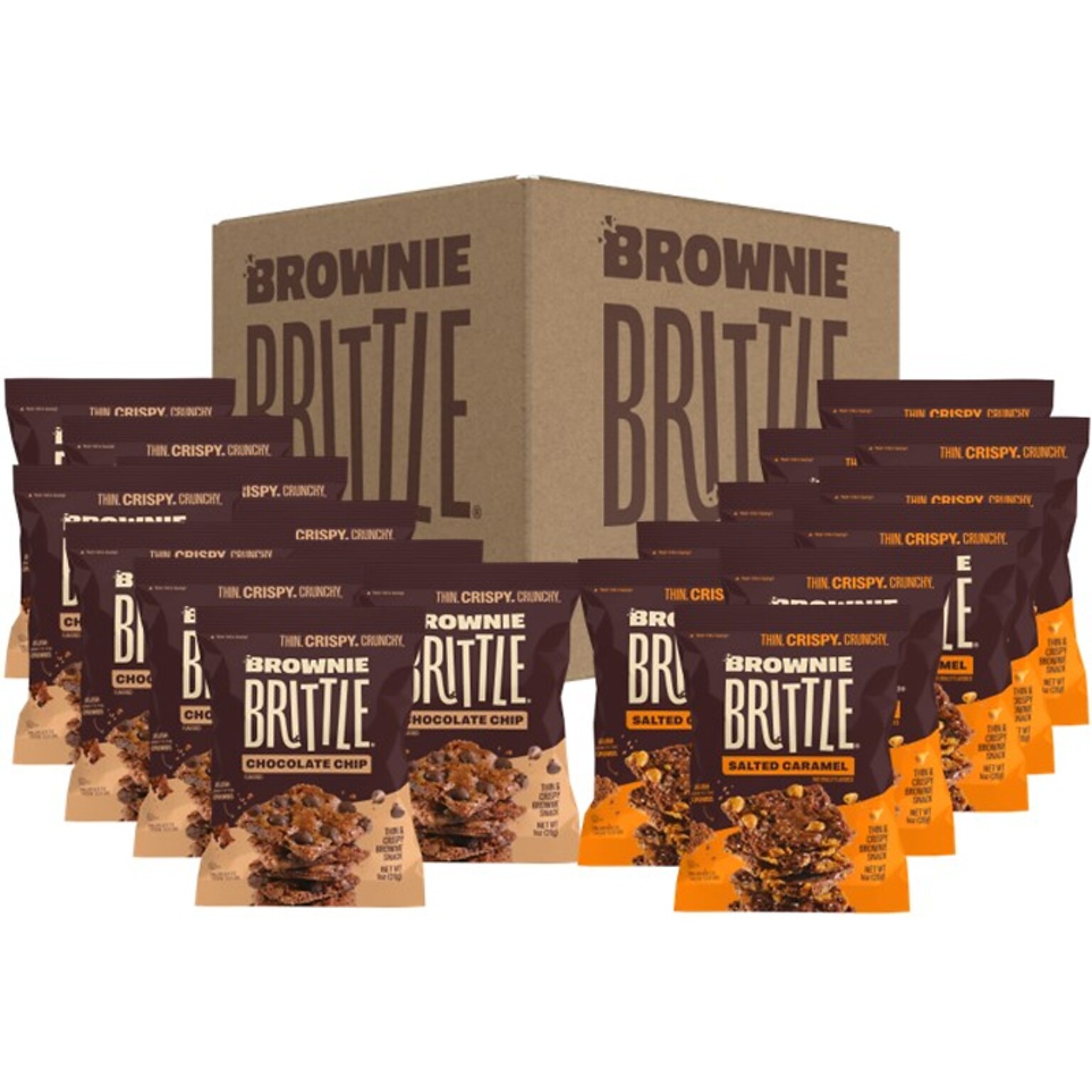 Brownie Brittle Crunchy Brownie Snack Variety Pack, 1 oz., 20 Packs/Carton (SG1416)