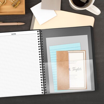 2027 AT-A-GLANCE 8.5" x 11" Daily Appointment Book, Faux Leather Cover, Black (70-214-05-27)