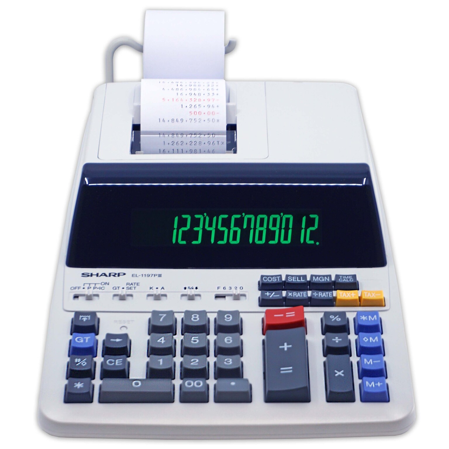 Sharp (EL1197PIII) 12-Digit Printing Calculator, White