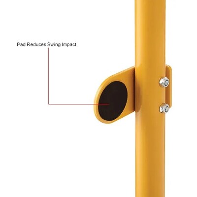 Global Industrial Universal Spring-Loaded Safety Swing Gate, 24” - 40”W Opening, Yellow (708360YL)