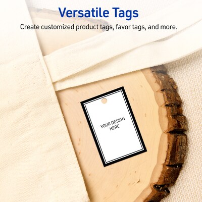 Avery 3" Blank Price & Merchandise Tags, White, 80/Carton (S00-DM8-PRMWT10)