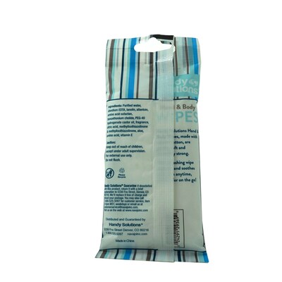 Handy Solutions Moist Hand and Body Wipes Travel Pack, 12 Packs/Traypack, 12 Traypacks/Carton