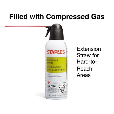 Staples®  Electronics Air Duster, 10 oz., 2/Pack (SPL10ENFR-2)