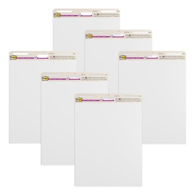 Post-it Recycled Super Sticky Easel Pad, 25 x 30, 30 Sheets/Pad, 6 Pads/Pack (559RPVAD6)