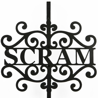 National Tree Company 16" Halloween “Scram" Wreath Hanger (CI58-22260)