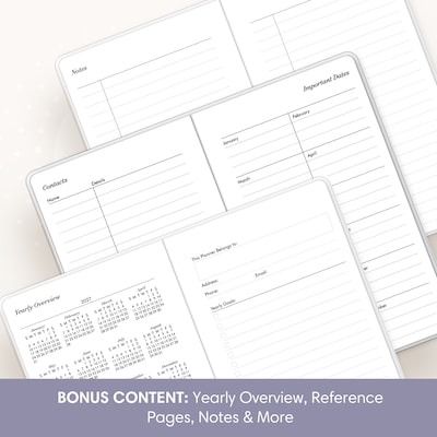 2027-2028 Blue Sky 3.625" x 6.125" Monthly Planner, Purple/White (164254)