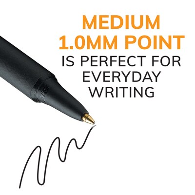 BIC Soft Feel Retractable Ballpoint Pens, Medium Point, 1.0mm, Blue Ink, 36/Pack (SCSM361BLU)