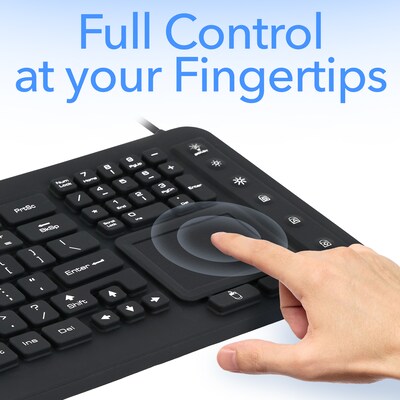 Delton M70 Wired Airtight Waterproof Keyboard, Black (DKBWM70-U)