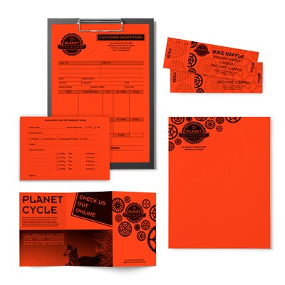 Astrobrights 8.5" x 11" Color Multipurpose Paper, 24 lbs., Orbit Orange, 500 Sheets/Ream, 10/Ream (WAU22561CT)