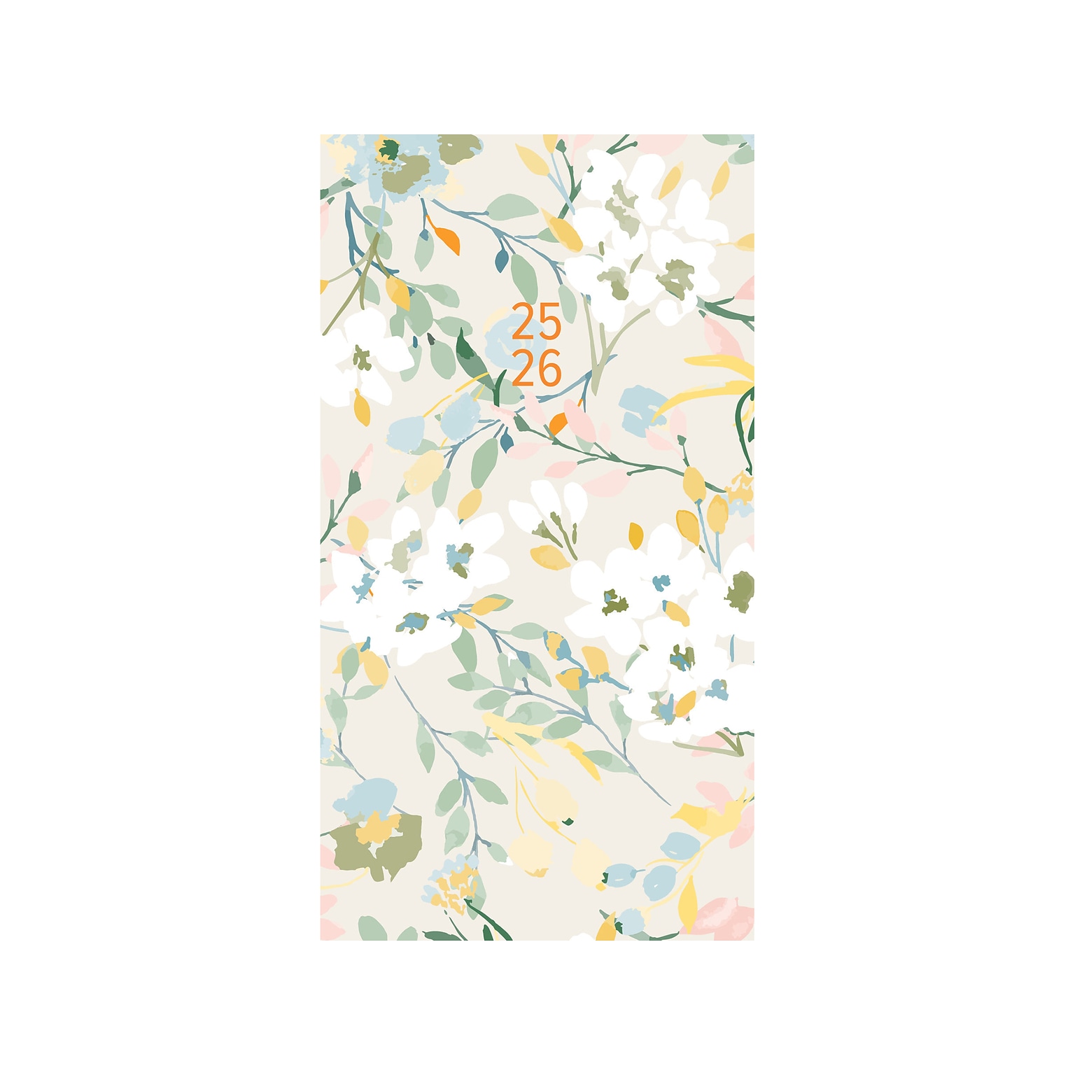2025-2026 Willow Creek Feminine Floral 3.5 x 6.5 Monthly Planner, Paper Cover, Multicolor (46975)