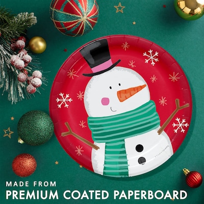 Creative Converting Jolly Characters Christmas Dessert Paper Plates, 24/Pack (DTC366935PLT)