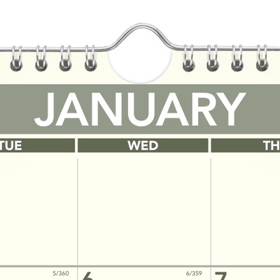 2027 AT-A-GLANCE Recycled 15" x 12" Monthly Wall Calendar, Green/Black (PMG77-28-27)