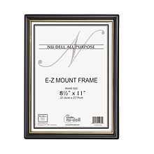 EZ Mount Plastic Wall Frame, 8 1/2 x 11, 18 Ct, Black Frame