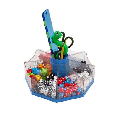Junior Learnin Plastic Classroom Caddie Octagonal Storage System, Blue (JRL726)