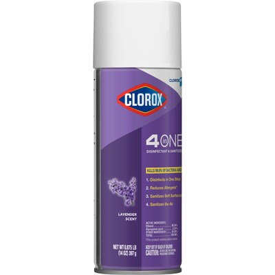 CloroxPro Clorox 4 in One Disinfectant & Sanitizer, Lavender, 14 oz. Canister (32512)