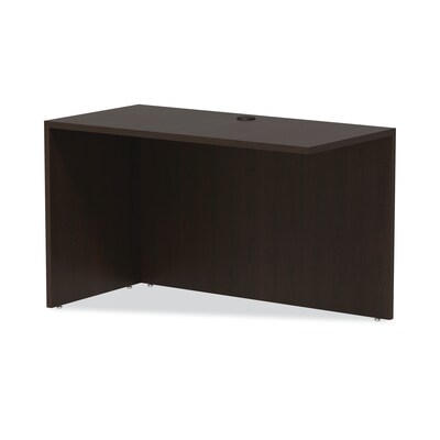 Alera Valencia Series Reversible Return/bridge Shell, 47 1/4w X 23 5/8d, Espresso