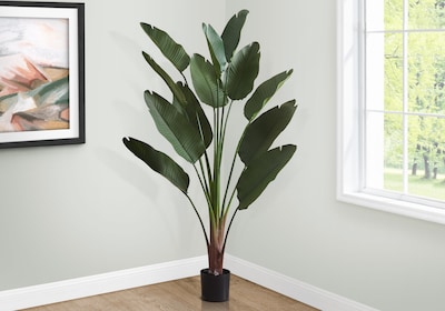 Monarch Specialties Inc. 83" Artificial Bird of Paradise Plant in Pot (I 9591)