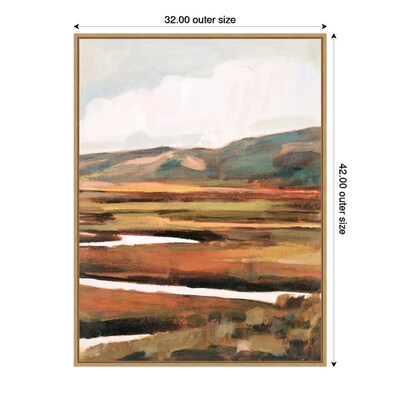 Amanti Art Mountain Field II by Victoria Borges Framed Canvas Wall Art Print, 32" x 42" (A42677748375)
