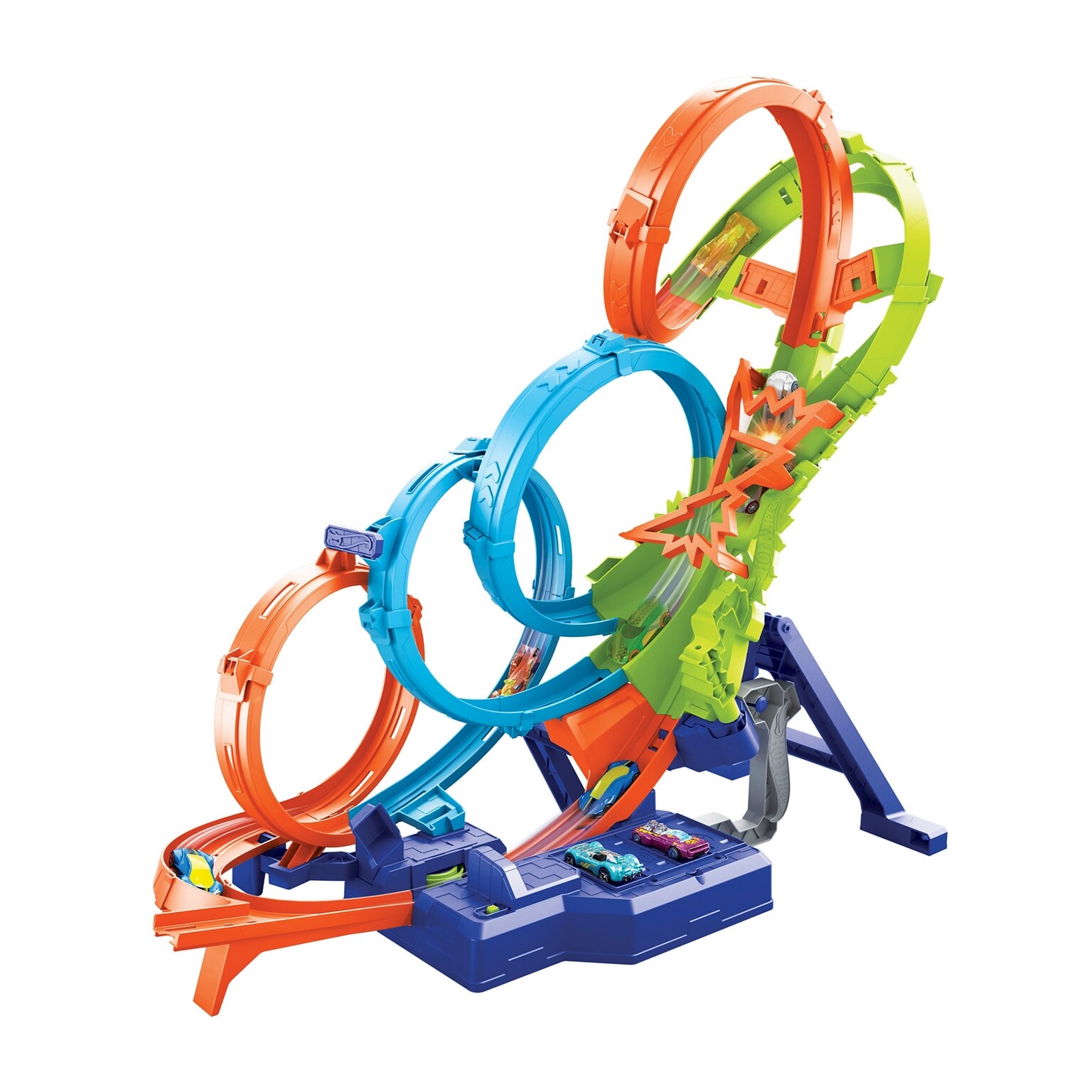 Mattel Hot Wheels 4-Loop Crash-Out Track Set (HXR70)