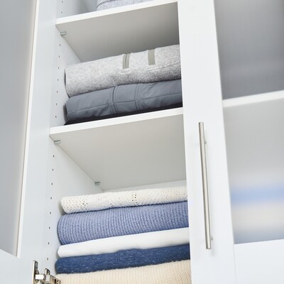 Bestar Florence Walk-In Closet System, 10 Shelves, 8 Drawers, 71W x 25D, White (127614-000017)