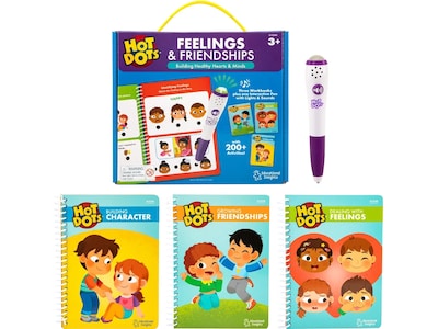 Educational Insights Hot Dots Feelings & Friendships Social Emotional Learning Workbooks  Ages 3+