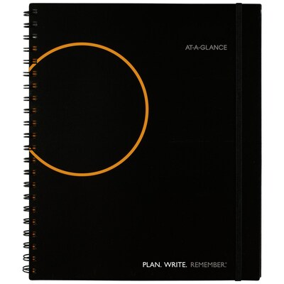 2027 AT-A-GLANCE 8.5 x 11 Calendar Year Daily Planner, Plastic Cover, Black/Orange (70-6209-05-27)