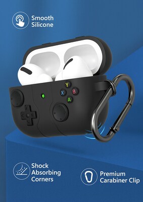 SaharaCase Inspire Series Silicone Case with Premium Clip for Airpods Pro 3, Shock Absorbing, Space Gray (HP00226)