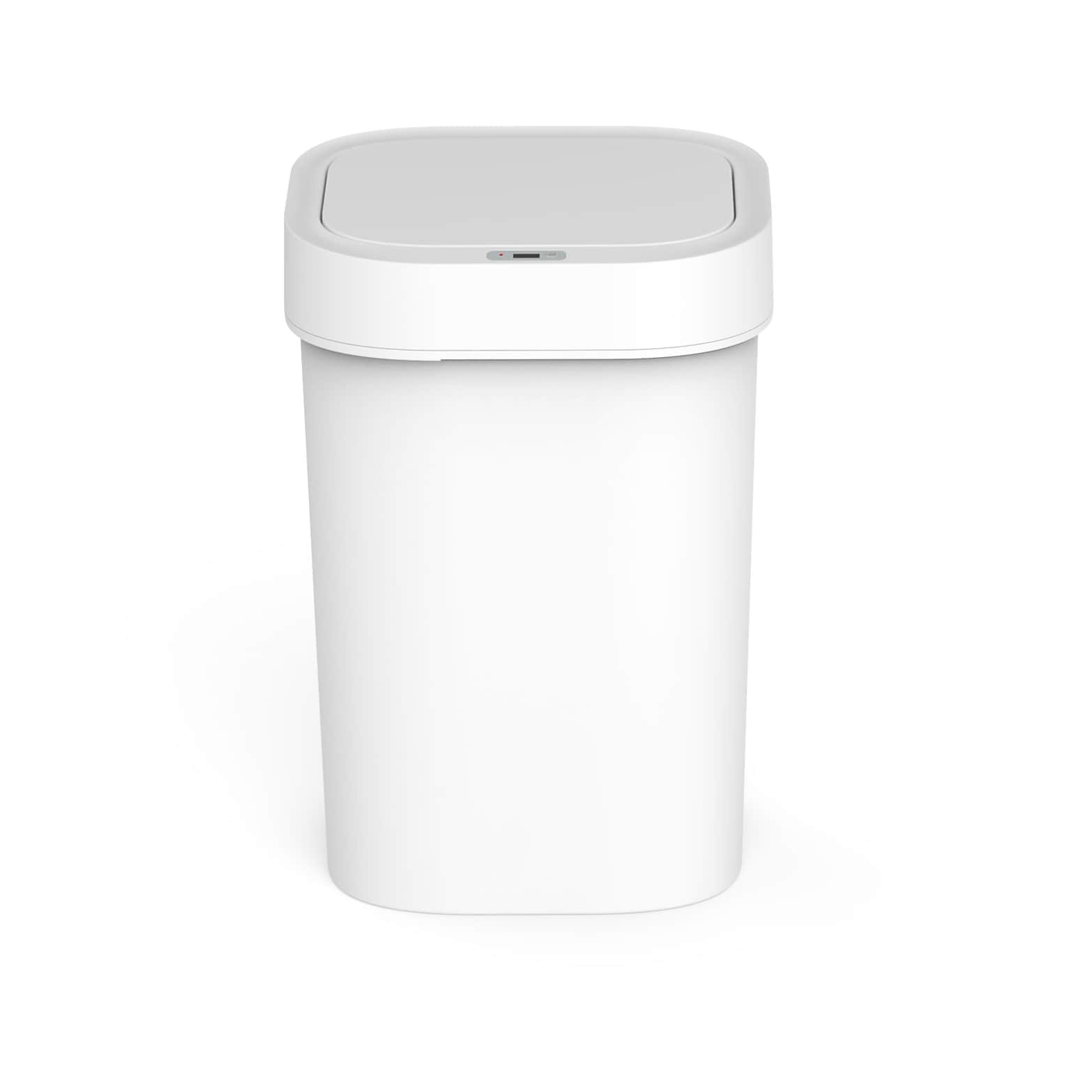 NineStars Plastic Indoor Automatic Motion Sensor Trash Can, 13.2 Gallons, White (DZT-50-44S)