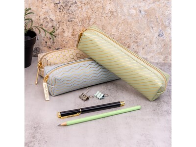 Pukka Pad Haze Faux Leather Zipper Pencil Case, Green (9981(GN)-HZE)