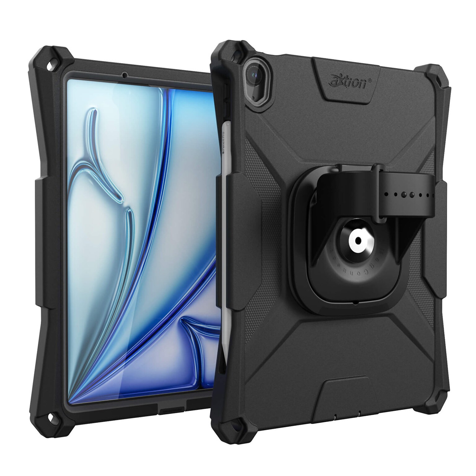 The Joy Factory aXtion Bold MP Silicone Case for iPad Air 11 (M3 & M2), Black (CWA5122MP)