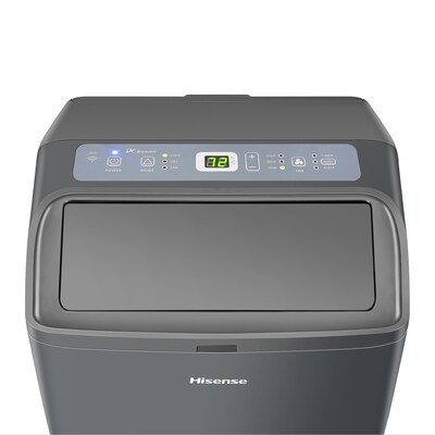 Hisense 115 Volt 10000 (BTU DOE) Portable Air Conditioner, Remote Control Included, WiFi  Enabled, Grey (RP10TWD)