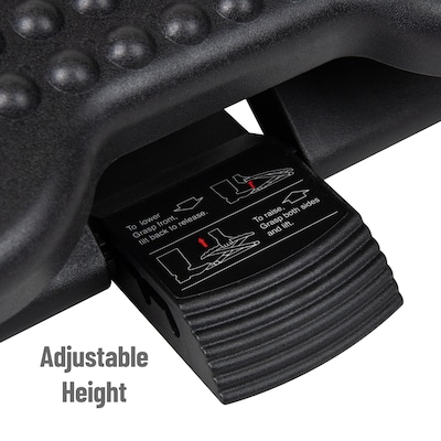 Mind Reader Tilt Adjustable Ergonomic Foot Rest, Black, 2/Pack (2FTREST-BLK)