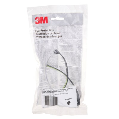 3M SecureFit Anti-Fog Safety Glasses, Clear Lens, 20/Carton (SF401AF)