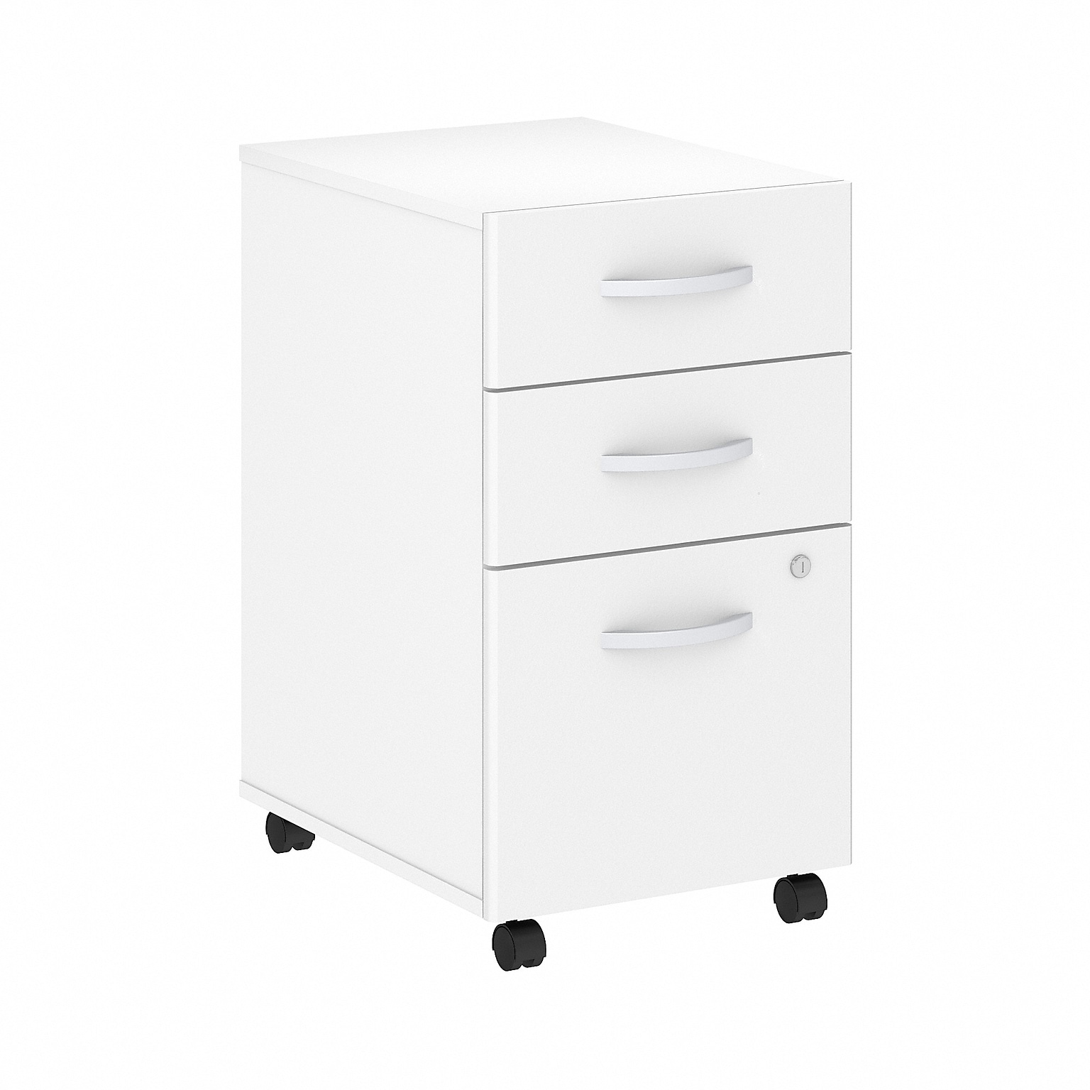 Bush Business Furniture Studio C 3-Drawer Mobile Vertical File Cabinet, Letter/Legal Size, Lockable, White (SCF216WHSU)