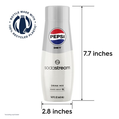 SodaStream Diet Pepsi Drink Mix, 14.9 oz., 4 Bottles/Pack (1102990010)