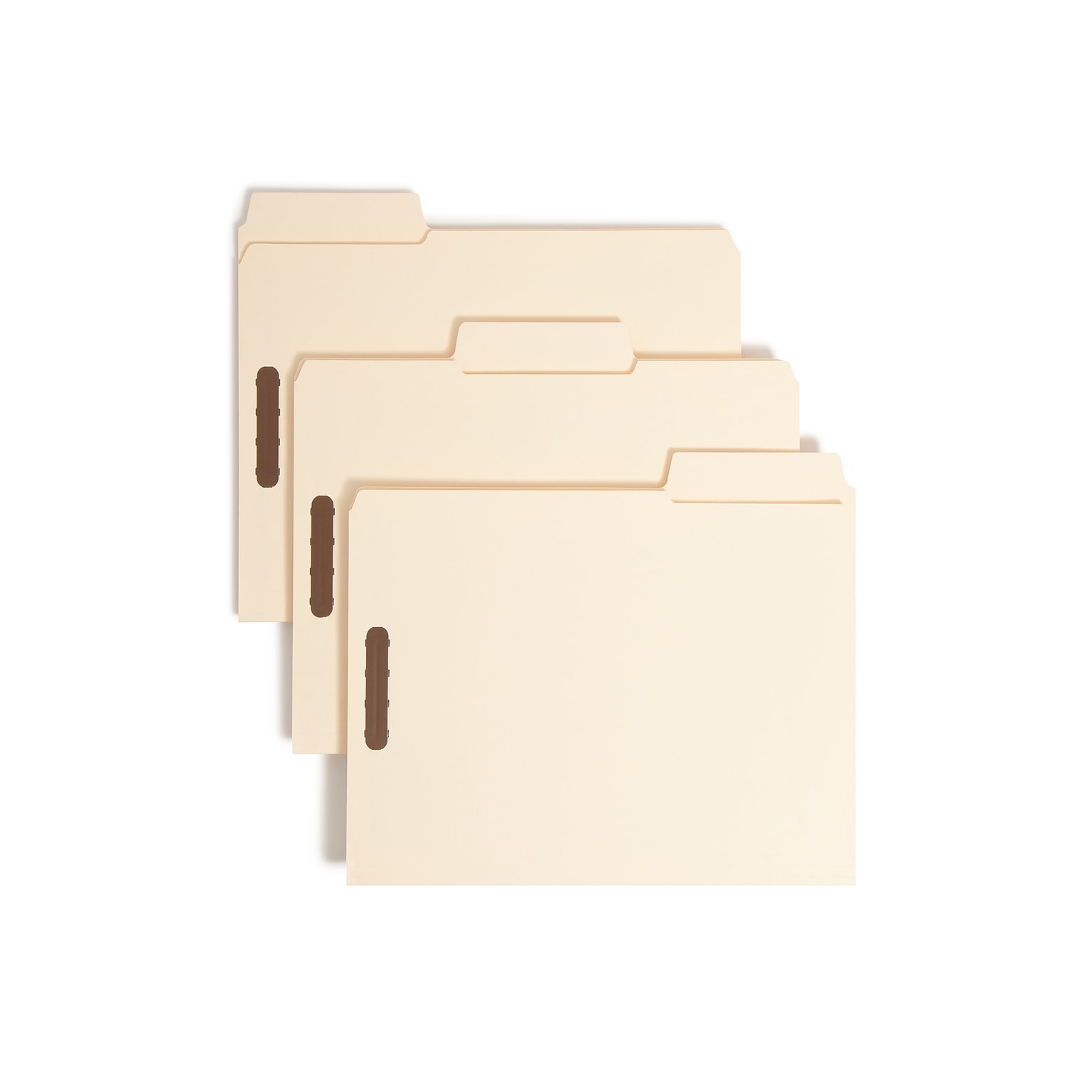 Smead SuperTab® Heavy Duty Manila Fastener Folder, Reinforced 1/3-Cut Tab, Guide Height, Letter Size, 50 per Box (14545)
