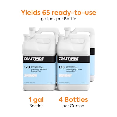 Coastwide Professional™ Odor Eliminator Enzyme Plus Concentrate, 3.78L, 4/Carton