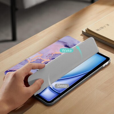 SaharaCase Tri-Fold Folio Case for iPad Pro 13" (M4 2024/M5 2025), Purple Marble (TB00381)