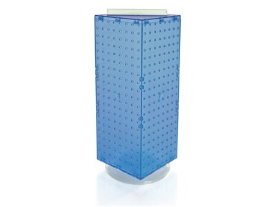 Azar 21" x 8" Pegboard 4-Sided Revolving Counter Display, Blue, Each (703385-BLU-4C24)