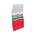 TRU RED™ Plastic Accordion File, 6-Pocket, Letter Size, Multicolor (TR51848)