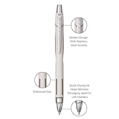 uni-ball Jetstream RT Retractable Ballpoint Pen, Fine Point, 0.7mm, Black Ink, 3 Pack (70917)