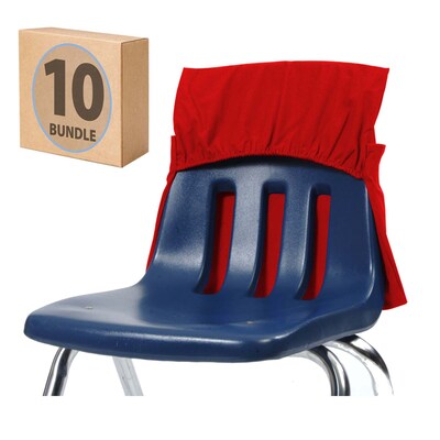 Seat Sack Seat Storage, 9.45 x 8.46 x 3.94, Red, 10/Pack (10101BUNDLE)