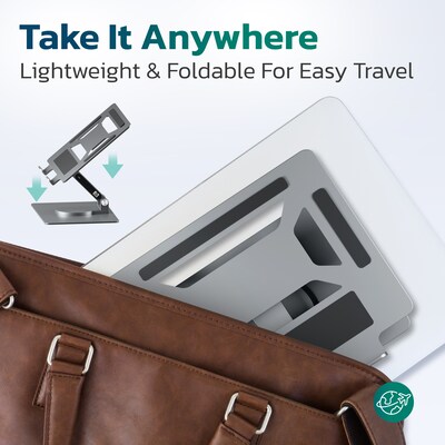 Purely L107 Ergonomic Laptop/Tablet Stand 8-in-1 Docking Station, Silver (PDSL107)