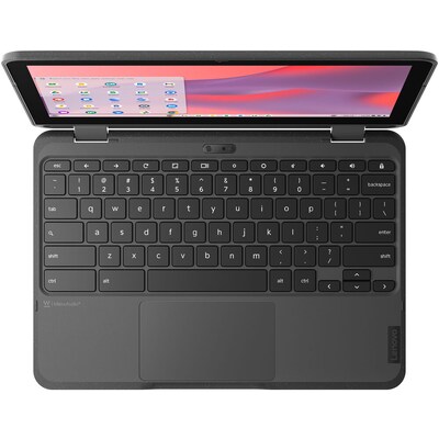 Lenovo 500e Chromebook Gen 4s 11.6" LCD 2-in-1 Touchscreen Chromebook, Intel N100, 3.4GHz, 8GB RAM, eMMC 64GB, ChromeOS, Gray