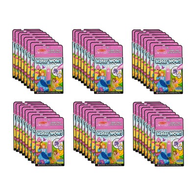 Melissa & Doug On the Go Water Wow! Reusable Water-Reveal Coloring Book, Fairy Tale, 48/Pack (9415)