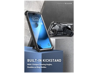 i-Blason Armorbox Black Rugged Case for iPhone 14 Pro (iPhone2022Pro-6.1-Armorbox-SP-Black)