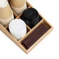 Mind Reader Coffee Condiment and Accessories Organizer, 7 Compartments, Brown (BMCOMP7-BRN)